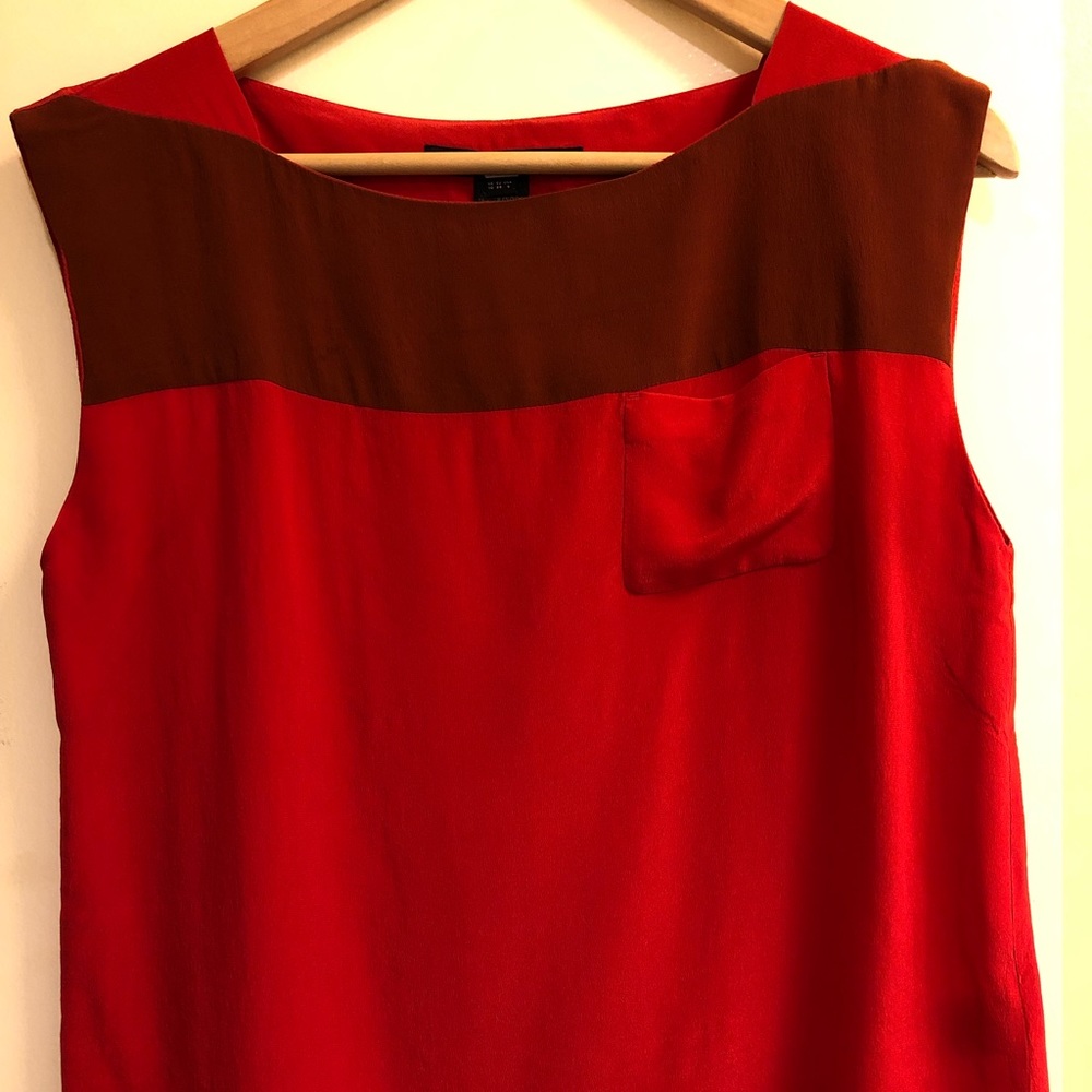 French Connection M color blocked silk muscle tank